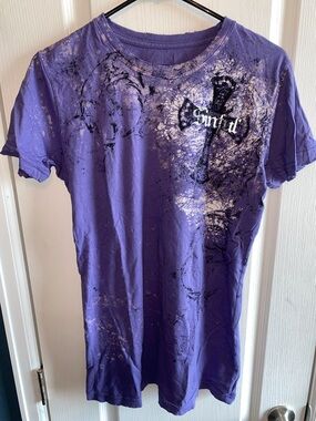 Sinful Purple Tee with Black Logo